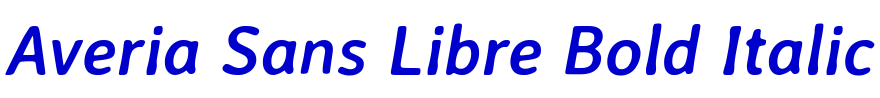 Averia Sans Libre Bold Italic フォント