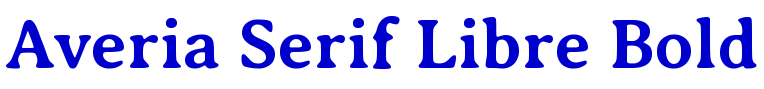 Averia Serif Libre Bold フォント