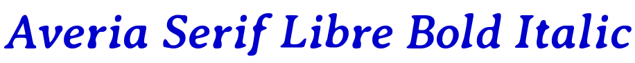 Averia Serif Libre Bold Italic フォント