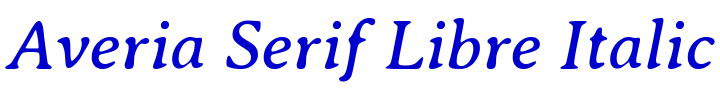 Averia Serif Libre Italic フォント