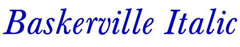 Baskerville Italic フォント