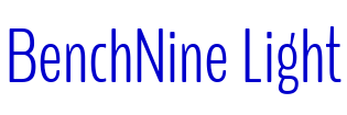 BenchNine Light フォント