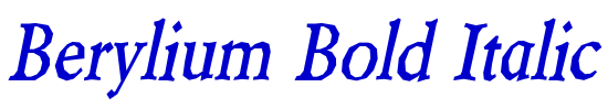 Berylium Bold Italic フォント