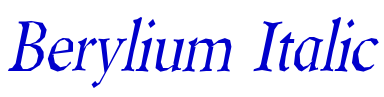 Berylium Italic フォント
