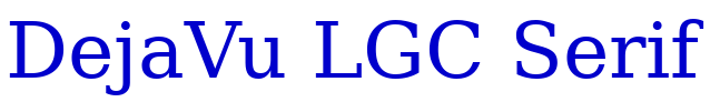 DejaVu LGC Serif フォント