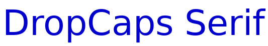 DropCaps Serif フォント