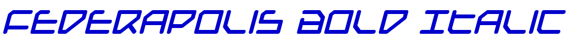 Federapolis Bold Italic フォント