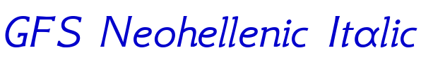 GFS Neohellenic Italic フォント