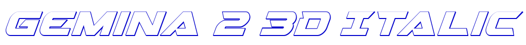 Gemina 2 3D Italic フォント