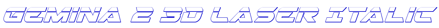 Gemina 2 3D Laser Italic フォント