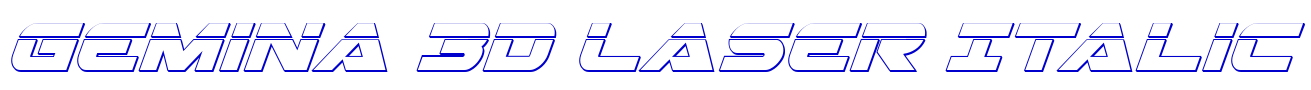 Gemina 3D Laser Italic フォント