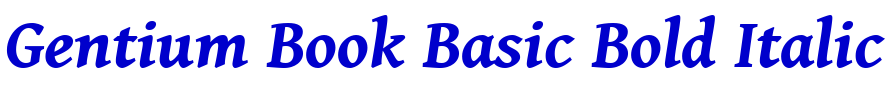 Gentium Book Basic Bold Italic フォント