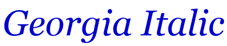 Georgia Italic フォント