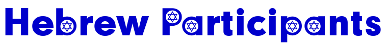 Hebrew Participants フォント