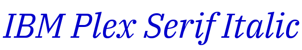 IBM Plex Serif Italic フォント
