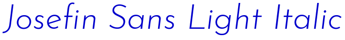 Josefin Sans Light Italic フォント