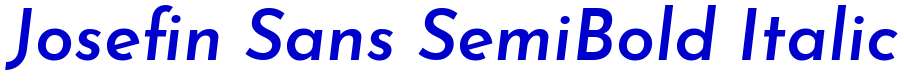 Josefin Sans SemiBold Italic フォント