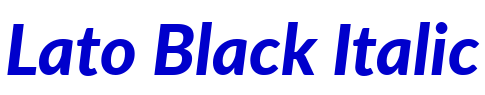 Lato Black Italic フォント