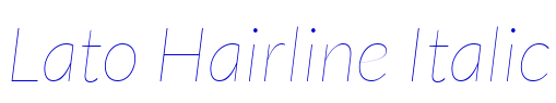 Lato Hairline Italic フォント
