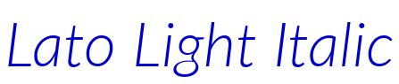Lato Light Italic フォント