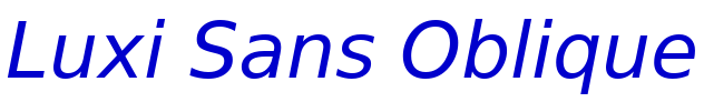Luxi Sans Oblique フォント
