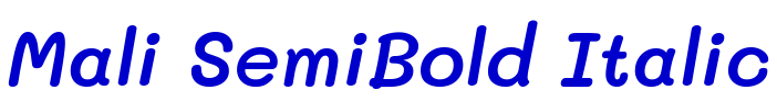 Mali SemiBold Italic フォント