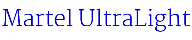 Martel UltraLight フォント