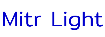 Mitr Light フォント