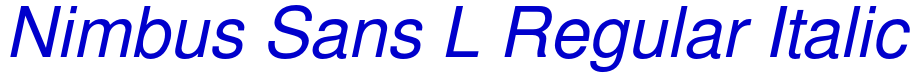 Nimbus Sans L Regular Italic フォント