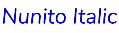 Nunito Italic フォント