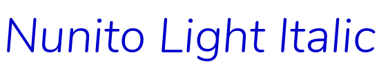 Nunito Light Italic フォント