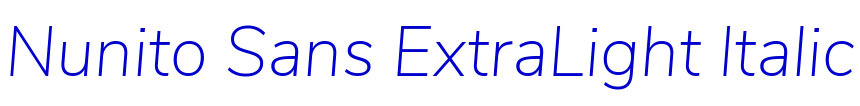 Nunito Sans ExtraLight Italic フォント