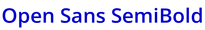 Open Sans SemiBold フォント