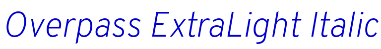 Overpass ExtraLight Italic フォント