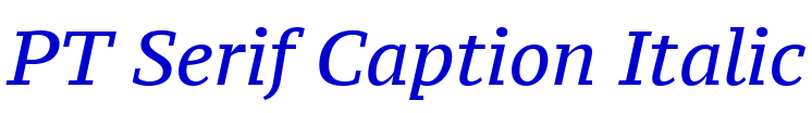 PT Serif Caption Italic フォント