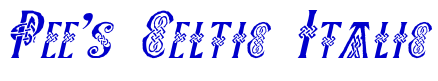 Pee's Celtic Italic フォント