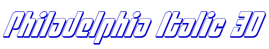 Philadelphia Italic 3D フォント