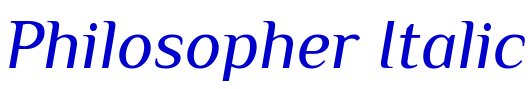 Philosopher Italic フォント