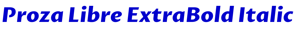 Proza Libre ExtraBold Italic フォント