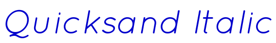 Quicksand Italic フォント