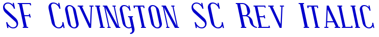 SF Covington SC Rev Italic フォント