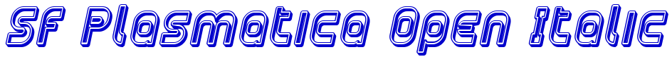 SF Plasmatica Open Italic フォント