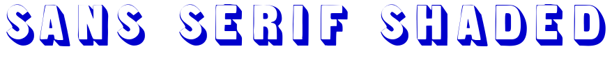 Sans Serif Shaded フォント