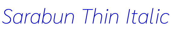 Sarabun Thin Italic フォント
