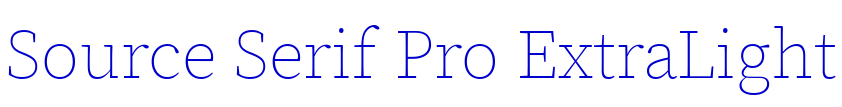 Source Serif Pro ExtraLight フォント