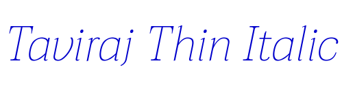 Taviraj Thin Italic フォント