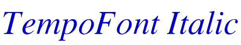 TempoFont Italic フォント
