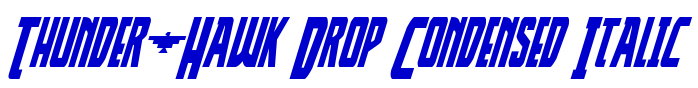 Thunder-Hawk Drop Condensed Italic フォント