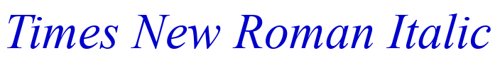 Times New Roman Italic フォント