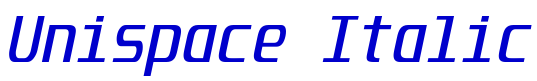 Unispace Italic フォント